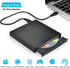 Blingco External CD DVD Drive, USB 2.0 Slim Protable External CD-RW Drive DVD-RW Burner Writer Player for Laptop Notebook PC Desktop Computer, Black